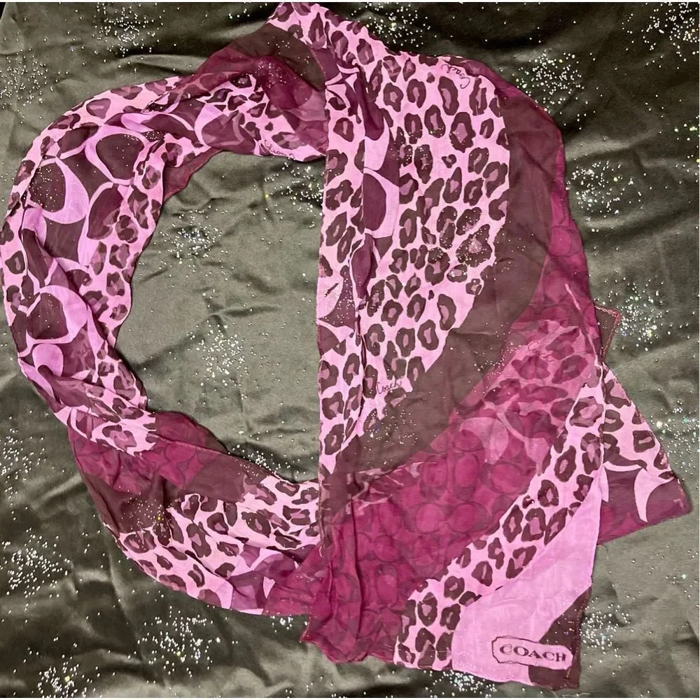 Coach Y2K Animal Print Scarf